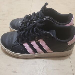 Adidas Black and Pink Sneakers
